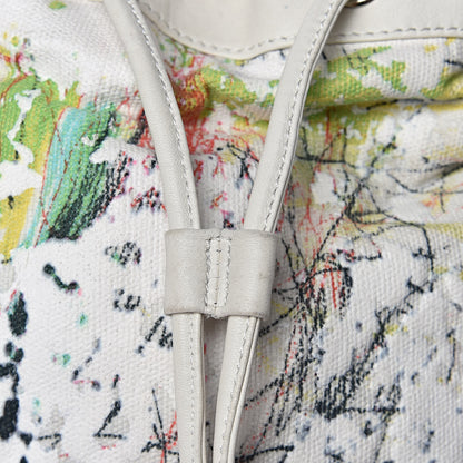 Alexander Wang Canvas Painted Walker Doodle Print Bucket Backpack Multicolor 13 of 13
