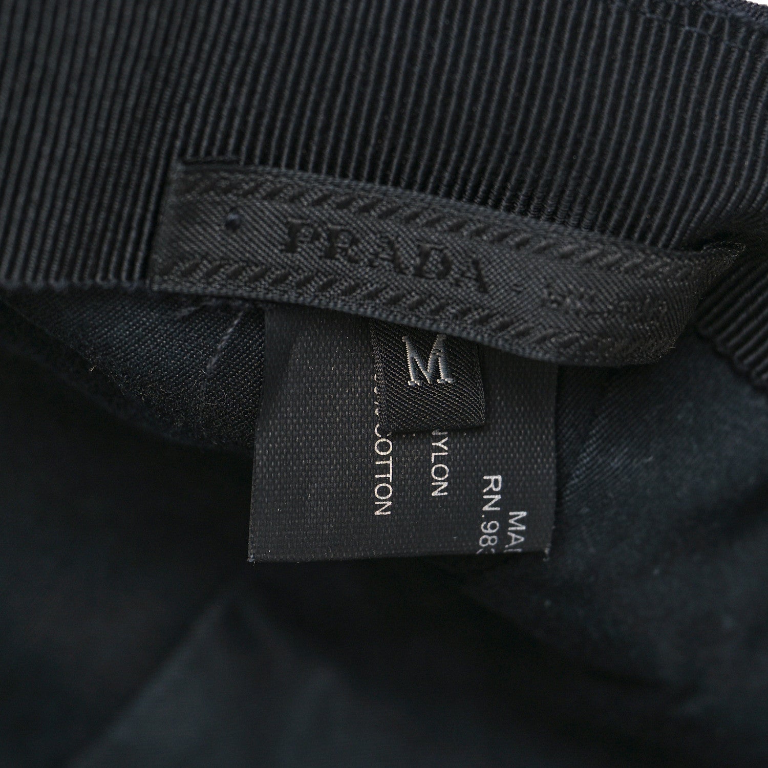 Prada Tessuto Nylon Logo Baseball Cap M Black 7 of 7