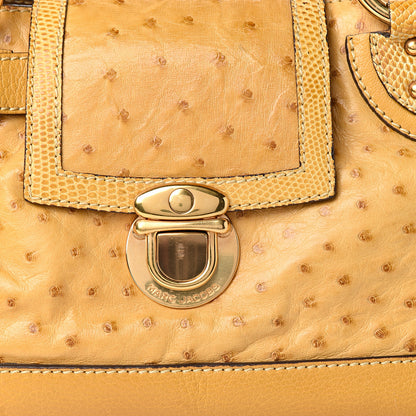 Marc Jacobs Ostrich Guinevere Satchel Yellow 10 of 10