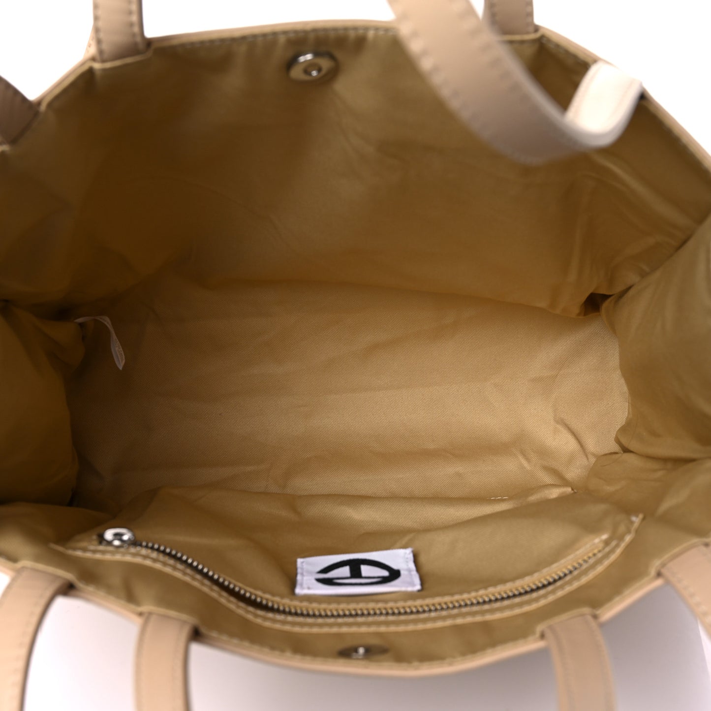 Vegan Leather Medium Shopping Bag Cream