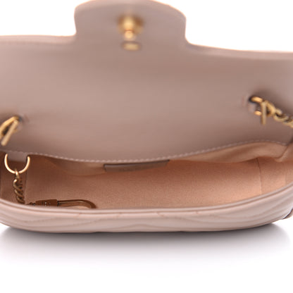 Gucci Calfskin Matelasse Super Mini GG Marmont Shoulder Bag Porcelain Rose 5 of 10