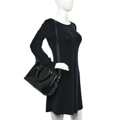 Louis Vuitton Patent Calfskin Miroir Tote Black 2 of 8