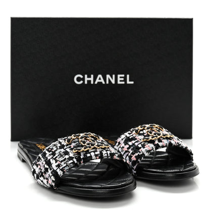 Chanel Tweed CC Chain Mule Sandal 38.5 Multicolor 11 of 11