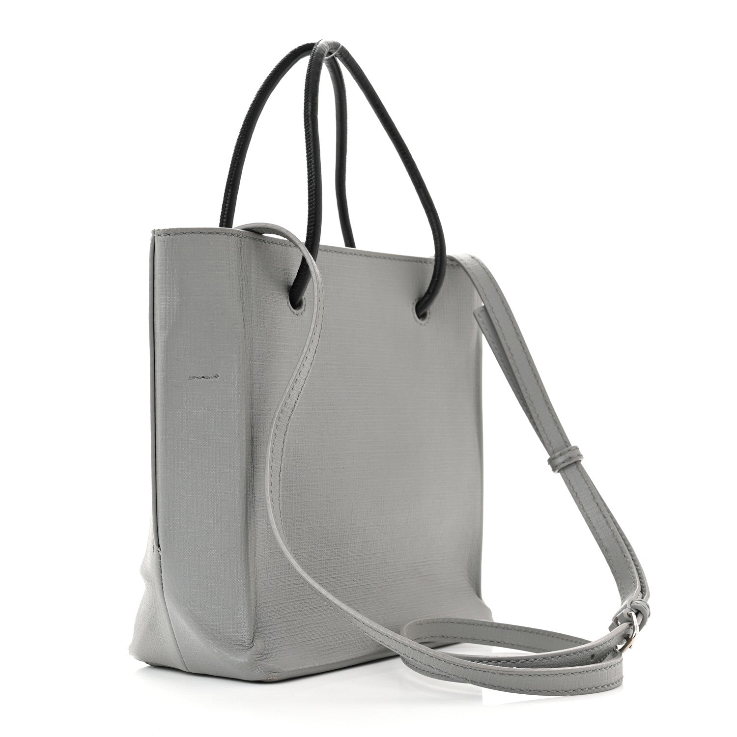 Balenciaga Calfskin Logo XXS Shopping Tote Gris Fossile 3 of 10