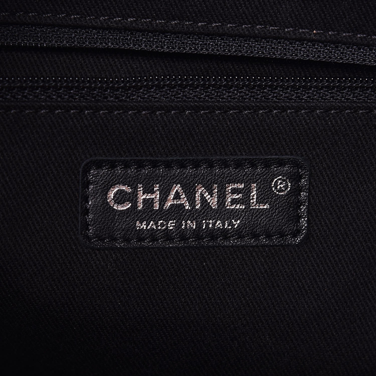 Chanel Calfskin Large Coco Eyelets Shopping Tote Black 7 of 9