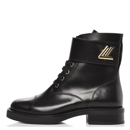 Louis Vuitton Calfskin Wonderland Ranger Boots 36 Black 1 of 8