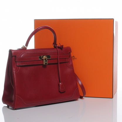 Hermes Tadelakt Ghillies Retourne Kelly 35 Rubis 5 of 10