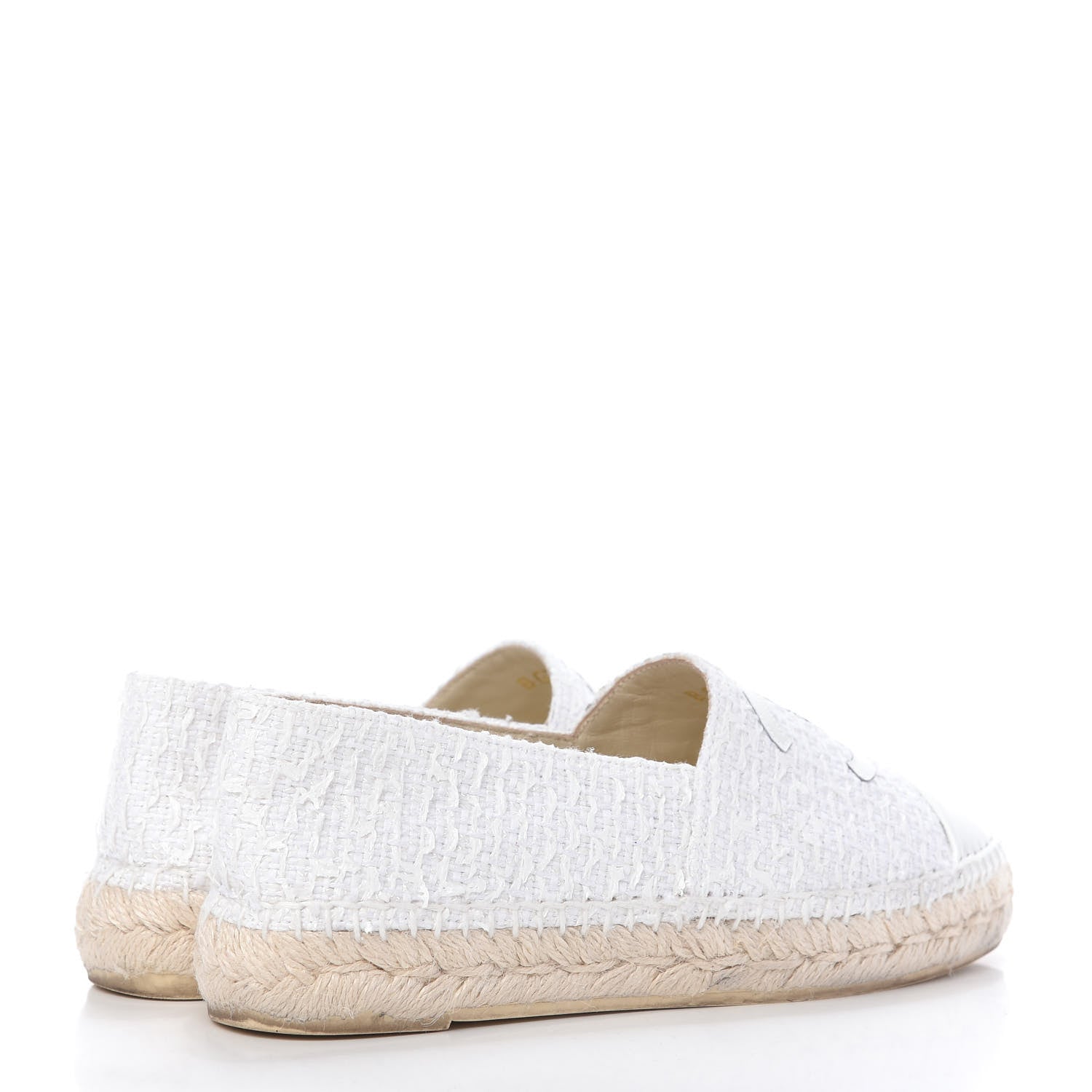 Chanel Tweed Patent CC Espadrilles 36 White 4 of 10