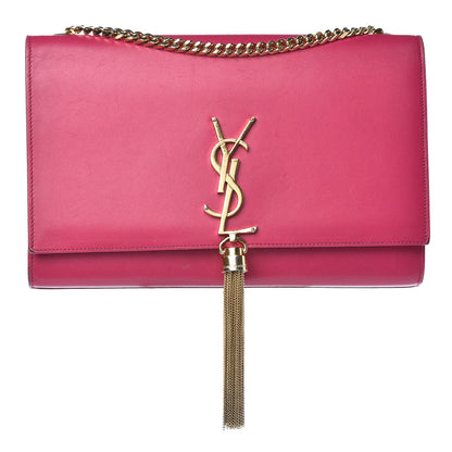 Saint Laurent Smooth Calfskin Medium Classic Monogram Kate Tassel Satchel Fuchsia 1 of 19