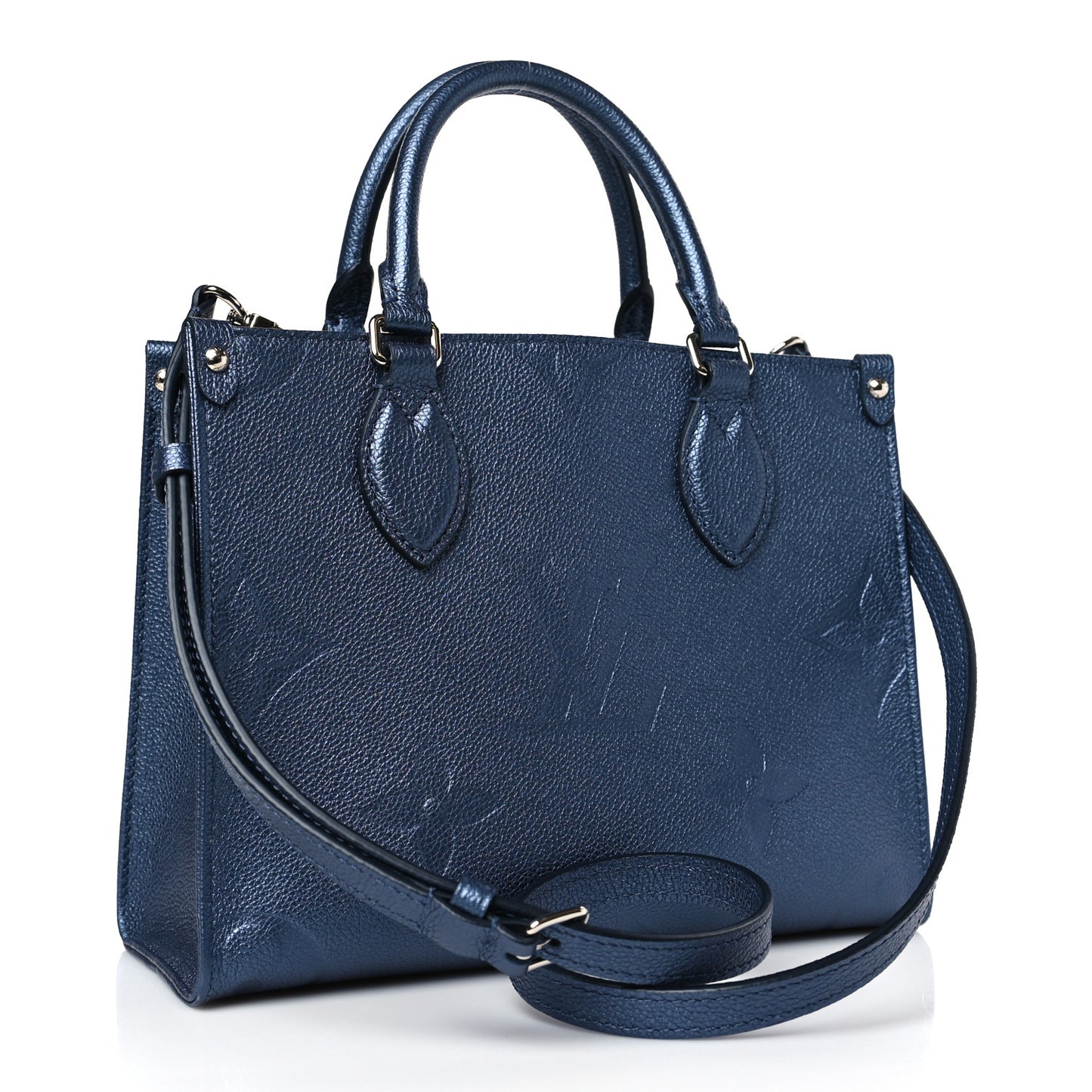 Metallic Empreinte Monogram Giant Onthego PM Navy Nacre
