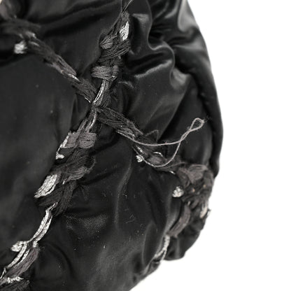 Chanel Nylon Quilted Tweed Stitch Bubble Tote Black 13 of 13