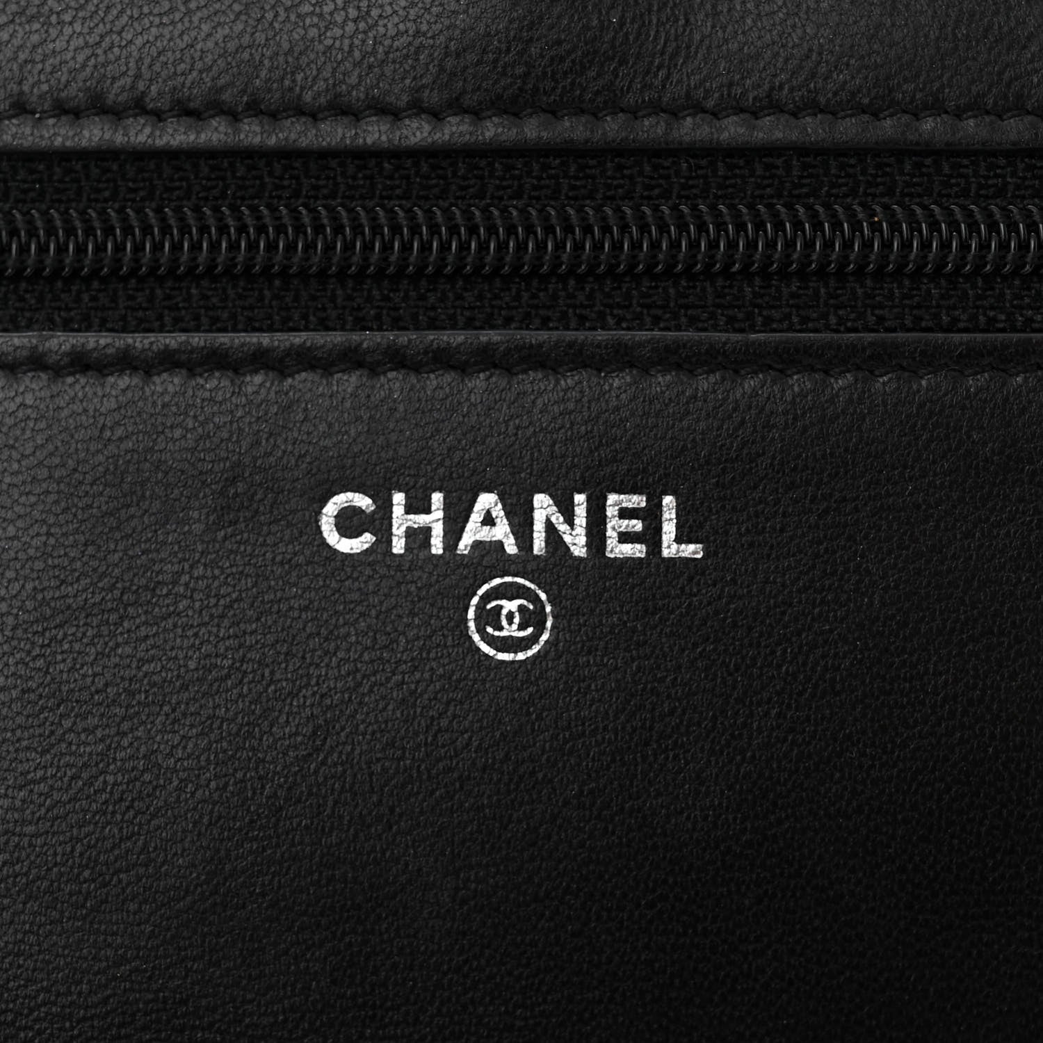 Chanel Lambskin Quilted Wallet On Chain WOC Black 6 of 11