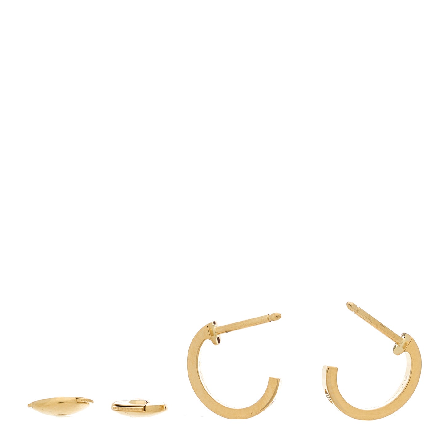 18K Yellow Gold Small LOVE Hoop Earrings