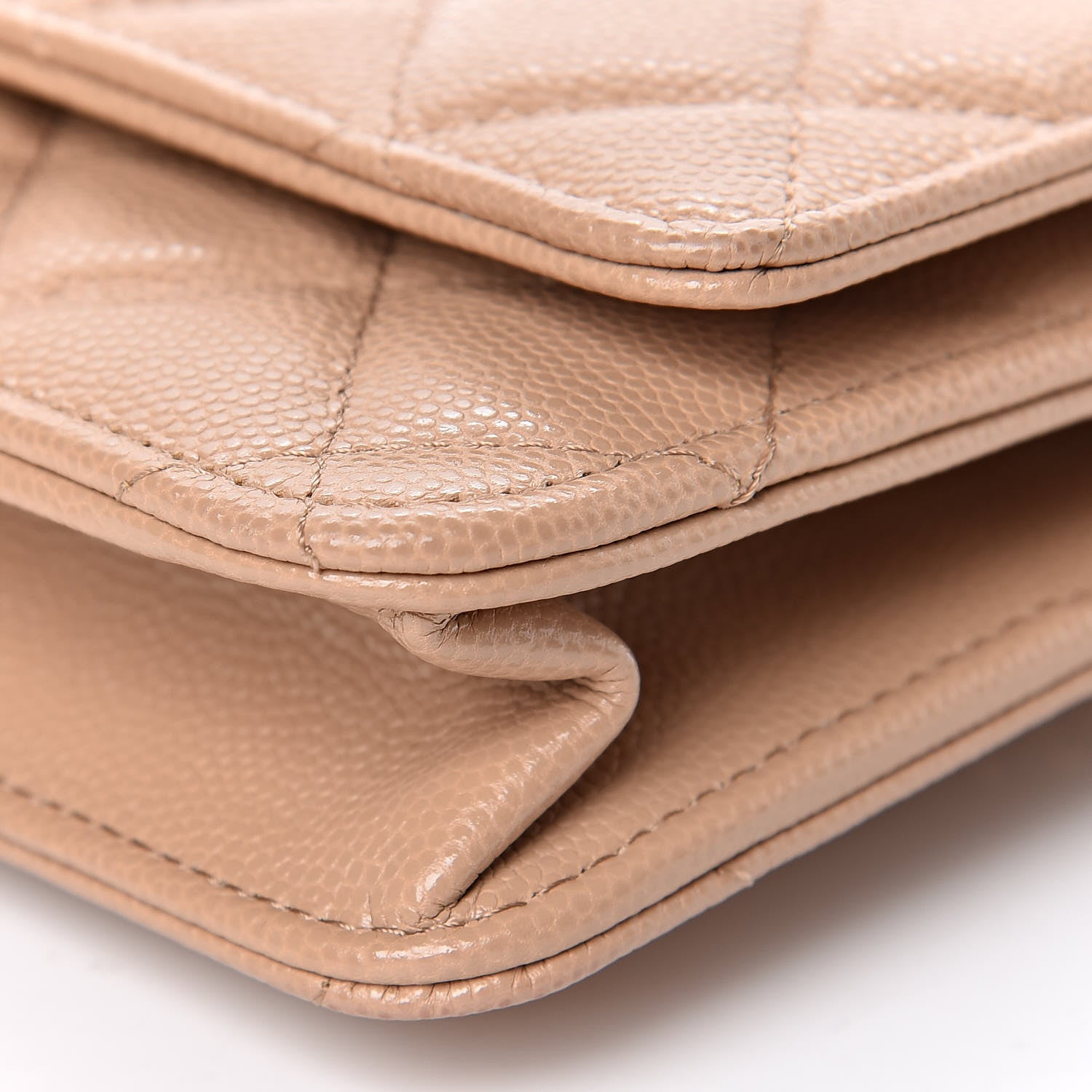 Chanel Caviar Quilted Wallet On Chain WOC Beige 11 of 14