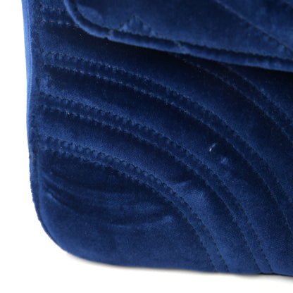 Gucci Velvet Matelasse Medium GG Marmont Shoulder Bag Cobalt Blue 8 of 8