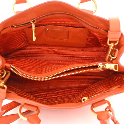 Prada Vitello Daino Shopping Tote Papaya 5 of 13