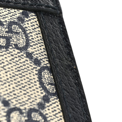 Gucci GG Supreme Monogram Textured Dollar Calfskin Web Ophidia Card Case Beige Blue 11 of 11