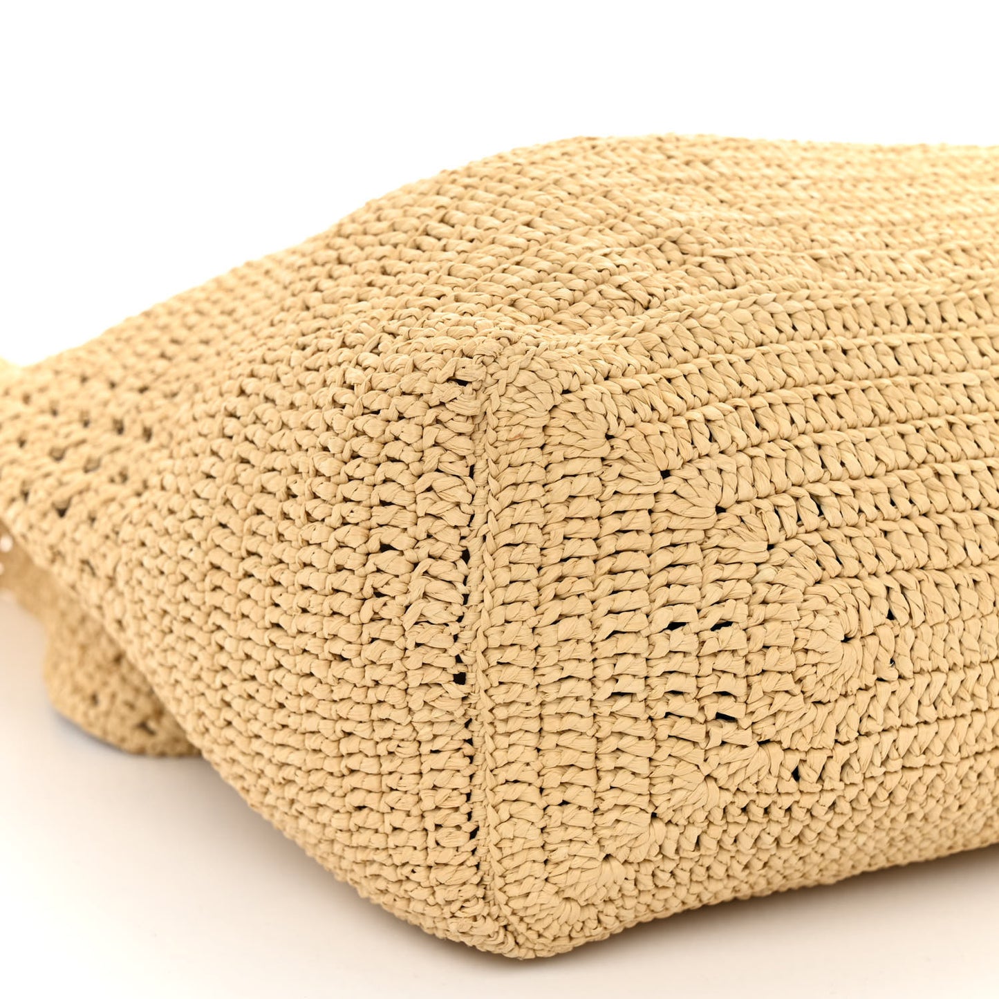 SAINT LAURENT Raffia Monogram Le 5 A 7 Hobo Natural