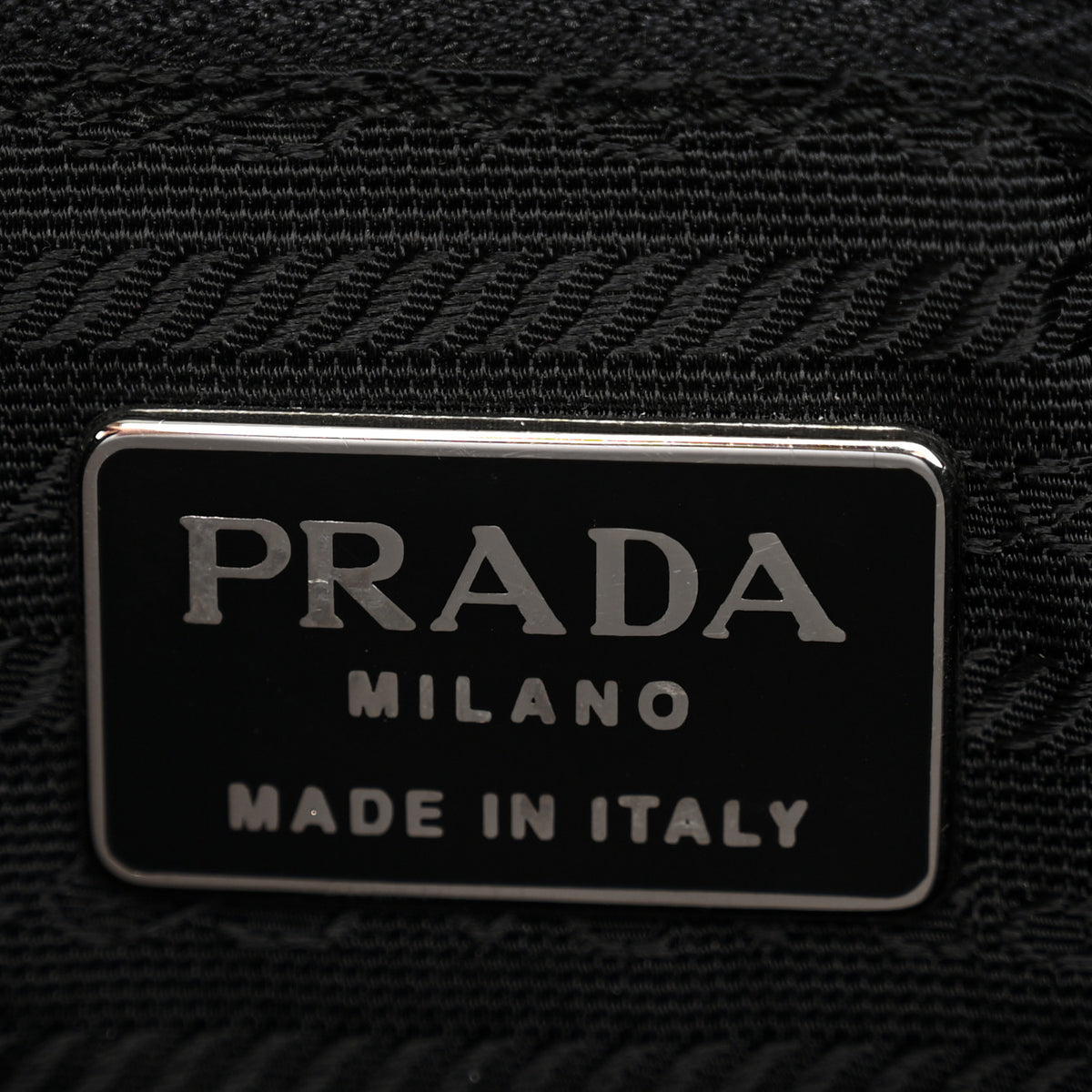 Prada Tessuto Nylon Acciaio Chain Shoulder Bag Black 6 of 12