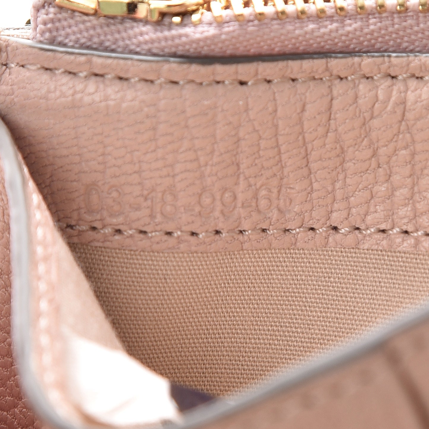 Grained Calfskin Drew Card Holder Cement Pink