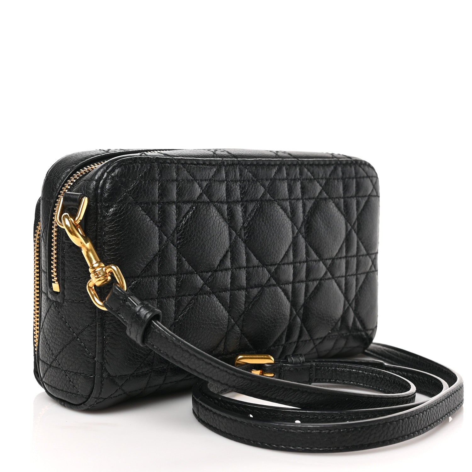 Christian Dior Supple Calfskin Caro Double Pouch Black 3 of 8