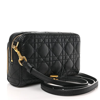 Christian Dior Supple Calfskin Caro Double Pouch Black 3 of 8