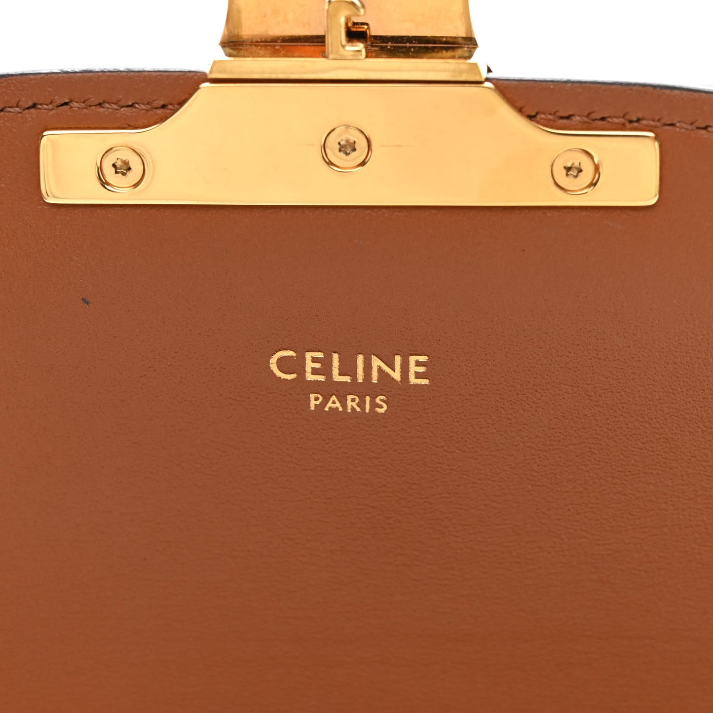 Calfskin Triomphe Canvas Teen Triomphe Bag White