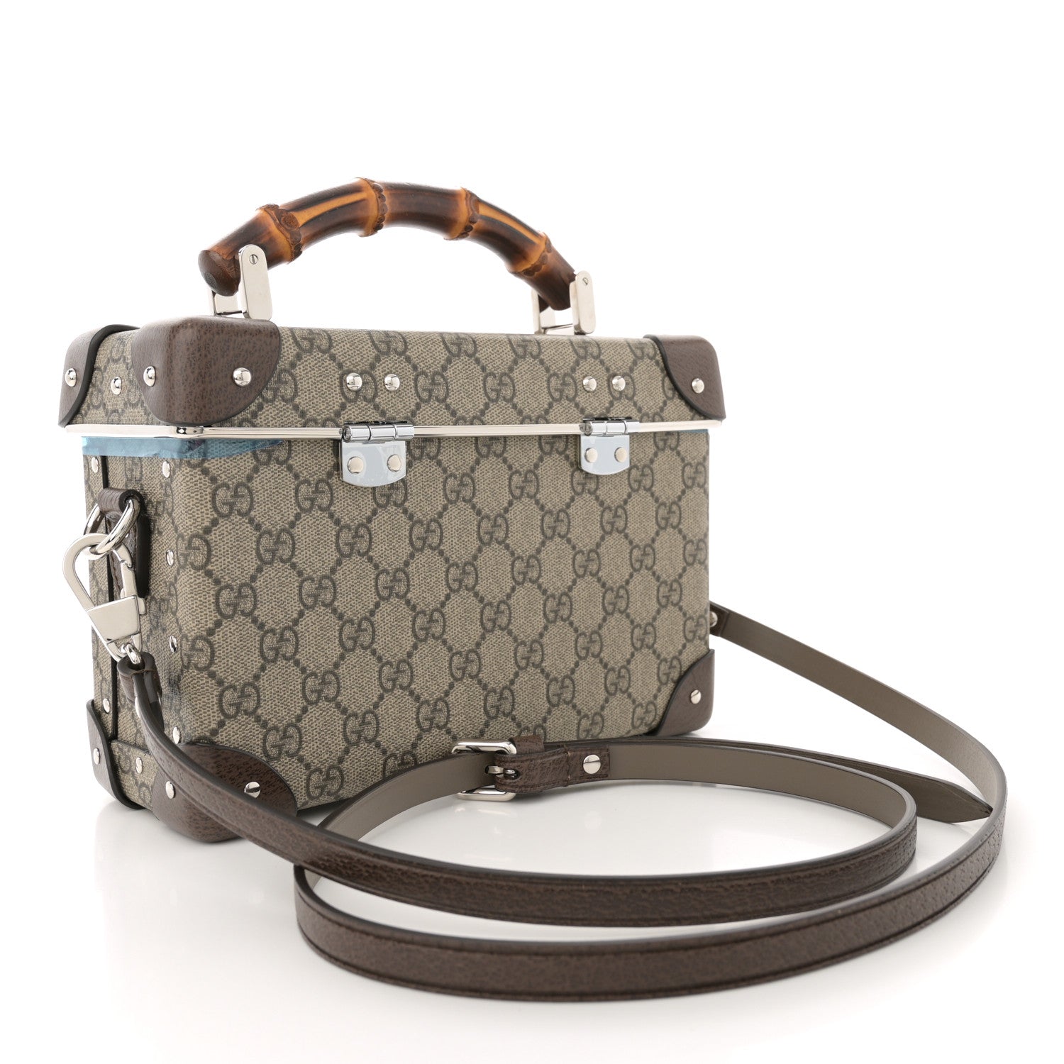 Gucci GG Supreme Monogram Globe-Trotter Beauty Case Brown 3 of 10