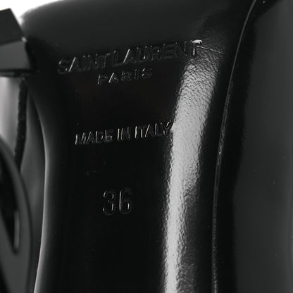 Saint Laurent Glazed Calfskin Opyum Ankle Boots 36 Black 8 of 11