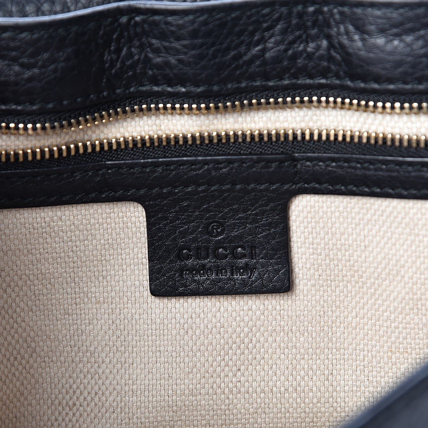 Pebbled Calfskin Medium Soho Flap Crossbody Black