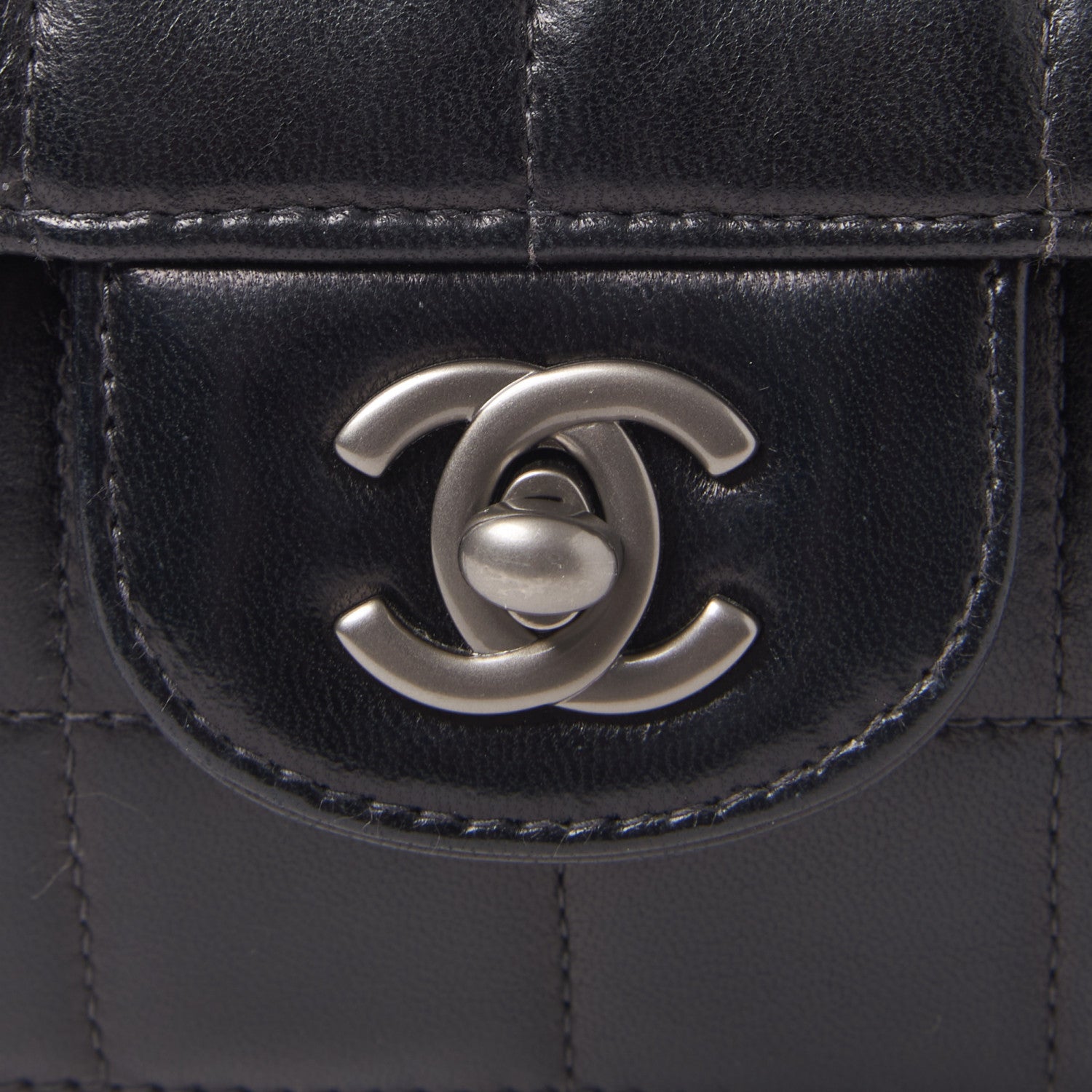 Chanel Lambskin East West Chocolate Bar Flap Black 7 of 9