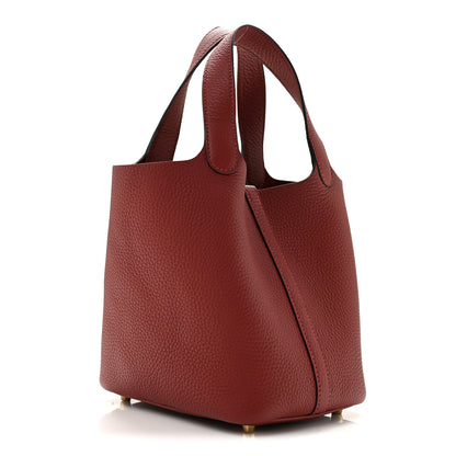 Hermes Taurillon Clemence Picotin Lock 18 PM Rouge H 3 of 11