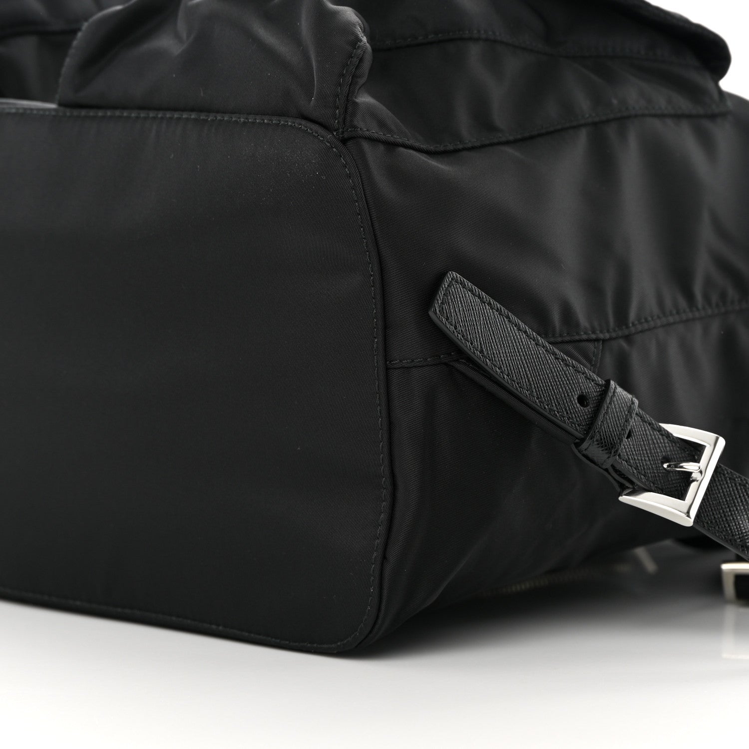 Prada Tessuto Nylon Saffiano Medium Backpack Black 11 of 12