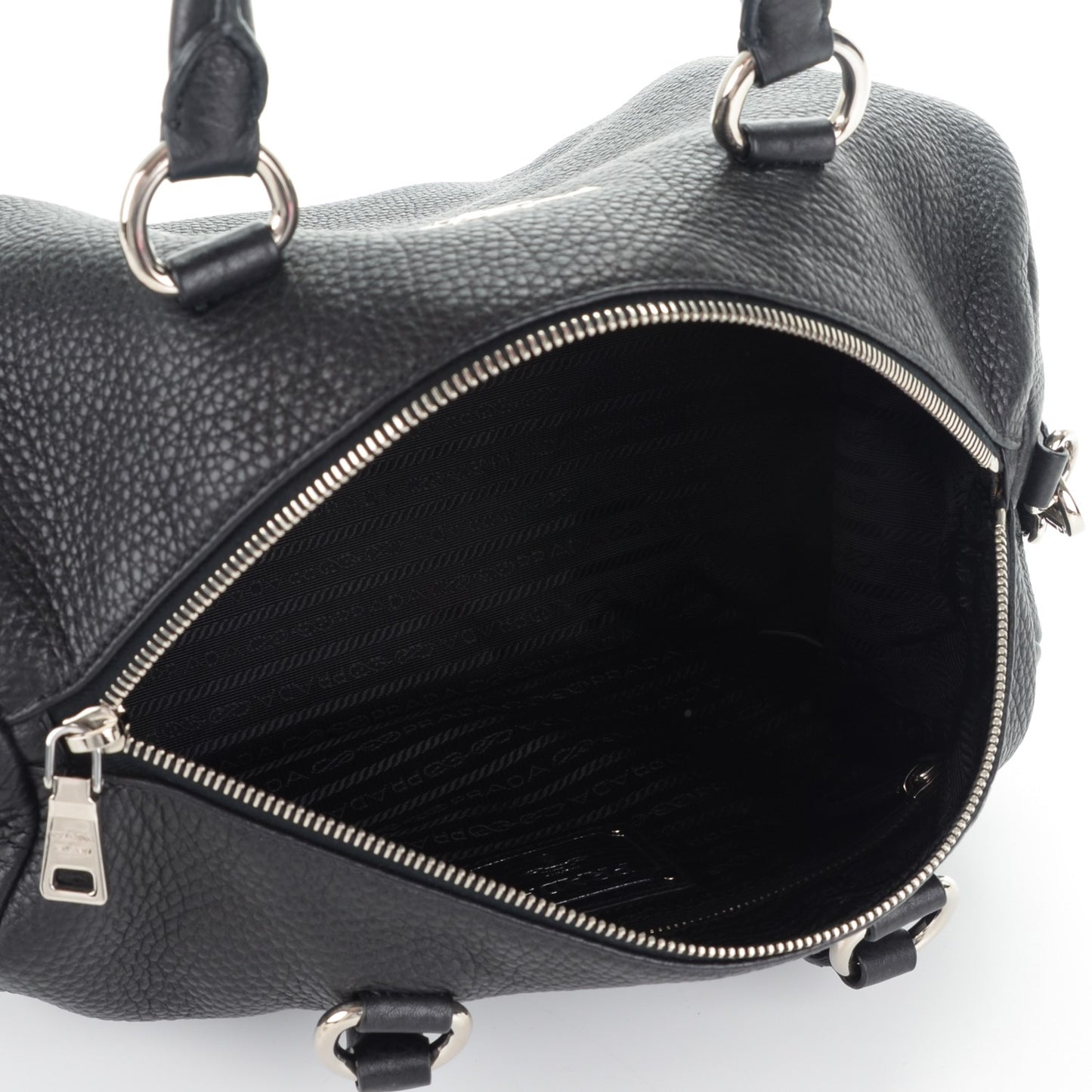 Vitello Daino Satchel Nero Black