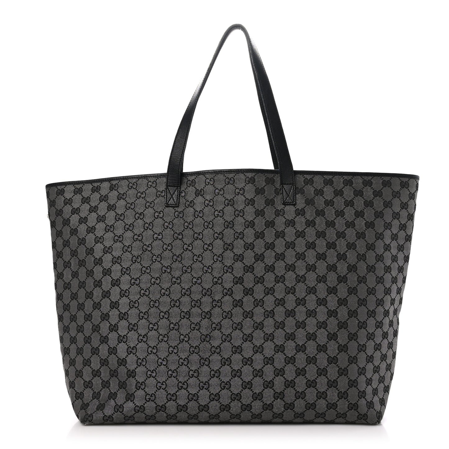Metallic Monogram XL Shopper Tote Black