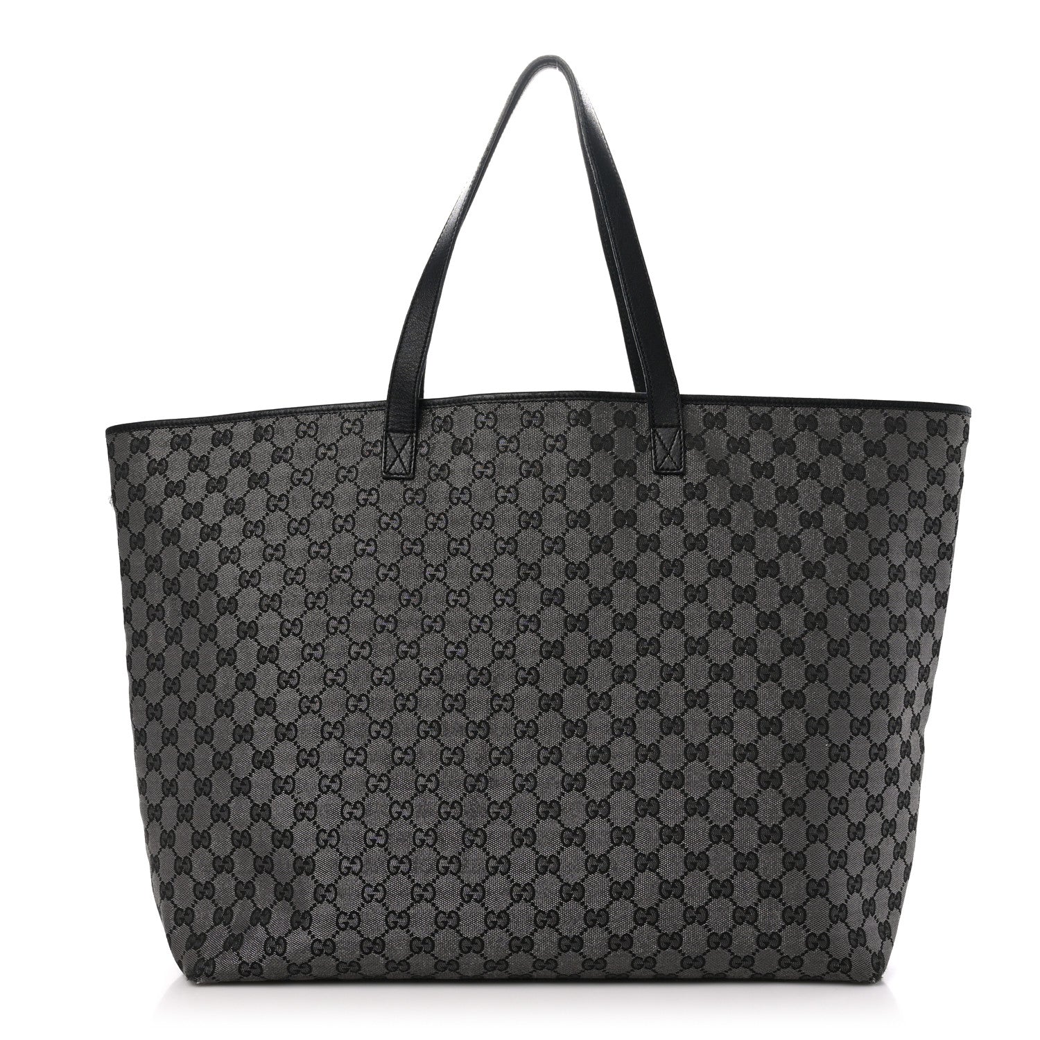 Gucci Metallic Monogram XL Shopper Tote Black 1 of 16