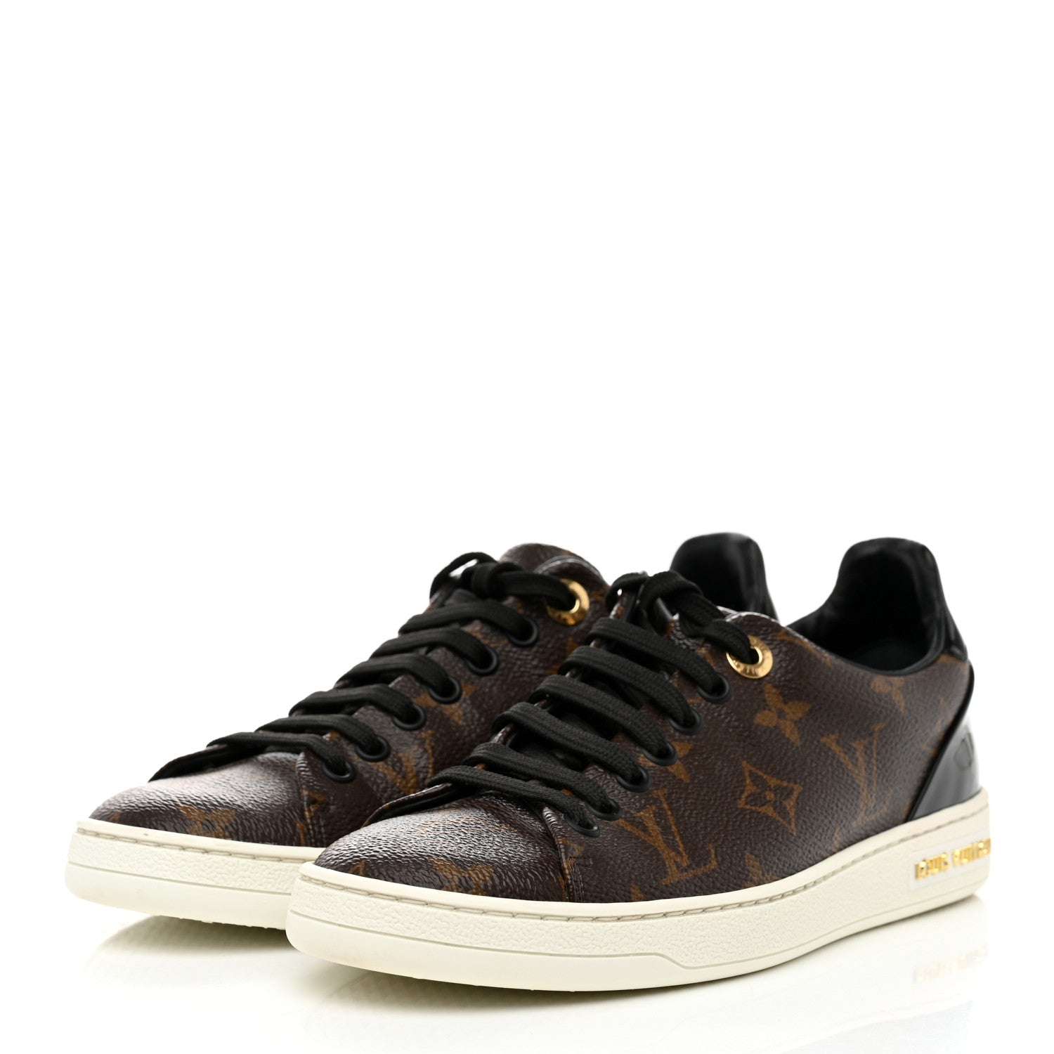 Louis Vuitton Patent Monogram Frontrow Sneakers 35 3 of 10