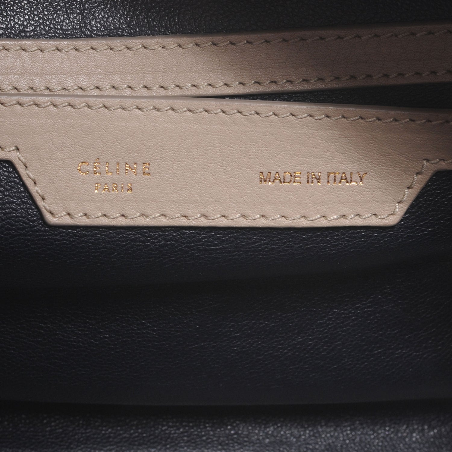 Celine Drummed Leather Asymmetrical Satchel Dune 6 of 7