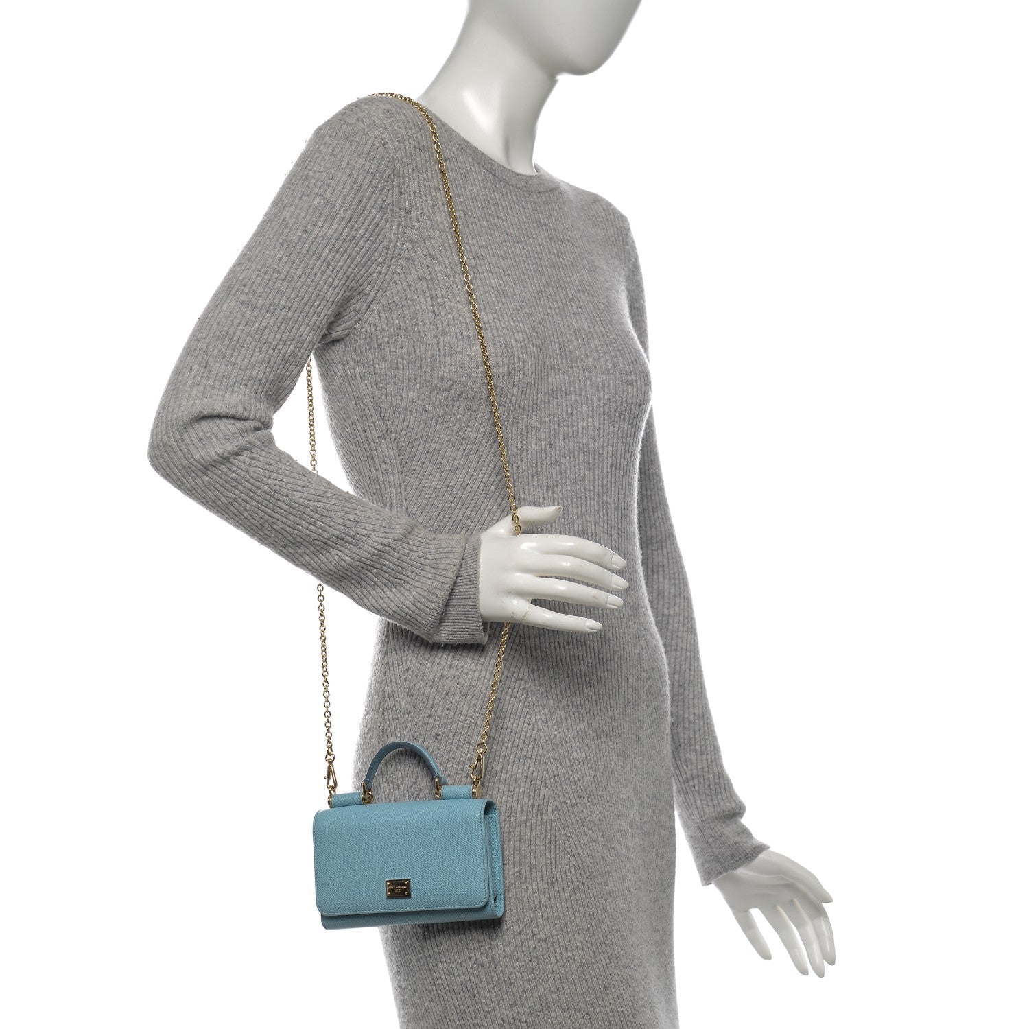 Dolce & Gabbana Dauphine Mini Von Bag Light Blue 2 of 8