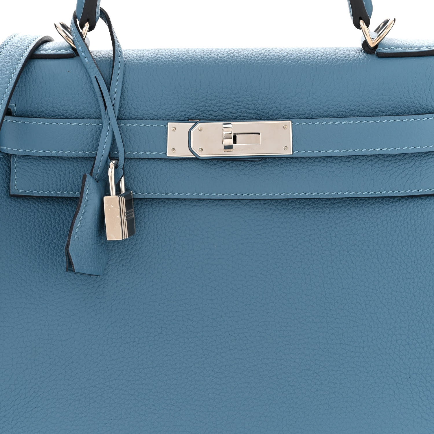 Hermes Togo Kelly Retourne 28 Bleu Paradise 8 of 11