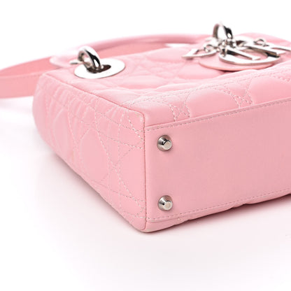 Christian Dior Lambskin Cannage Mini Lady Dior Rose Clair 9 of 13