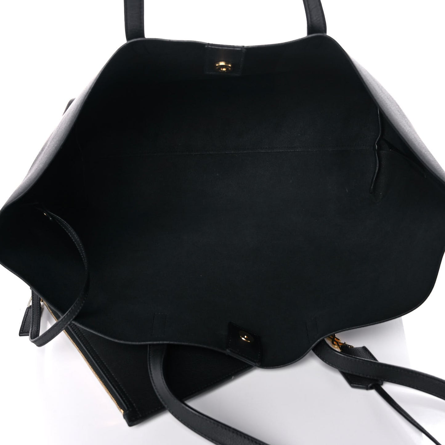 Calfskin Large Shopping Tote Black