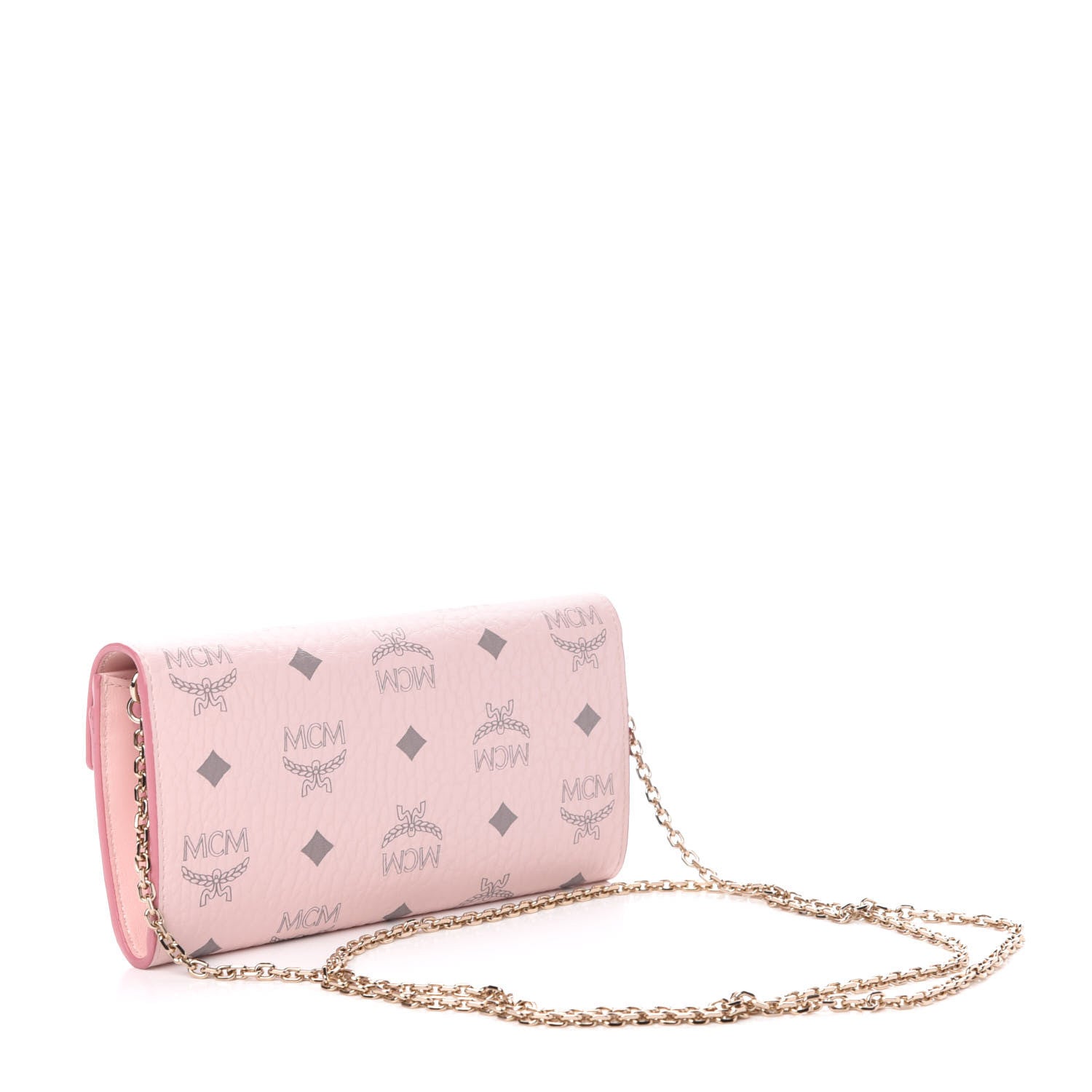 MCM Visetos Large Patricia Wallet On Chain Soft Pink 3 of 9