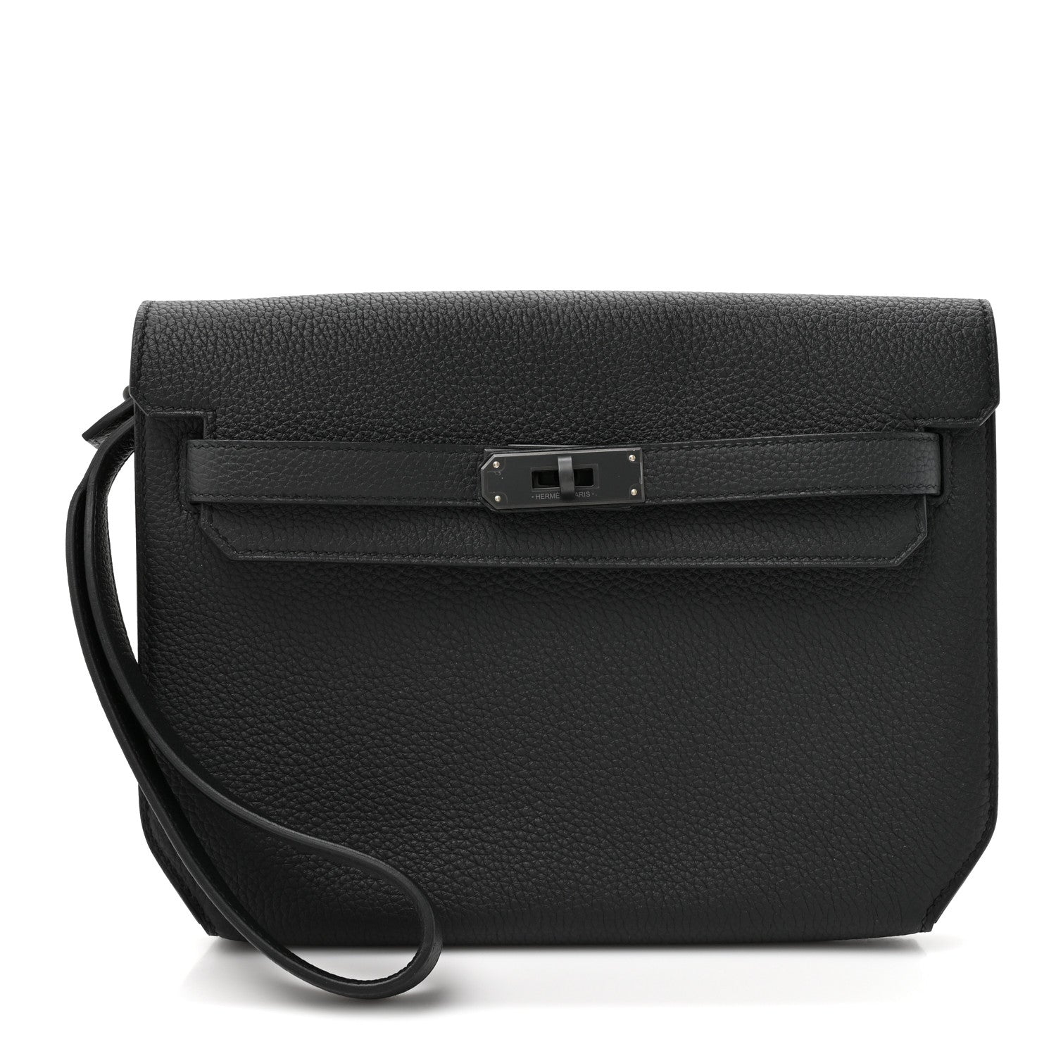 Hermes Togo Kelly Depeches 25 Pouch So Black 1 of 7