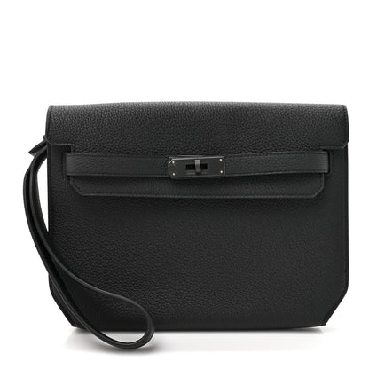Hermes Togo Kelly Depeches 25 Pouch So Black 1 of 7