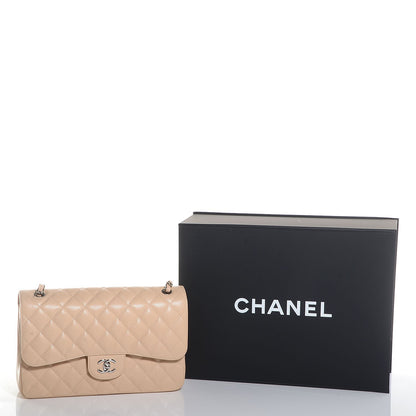 Chanel Caviar Jumbo Double Flap Light Beige 9 of 9