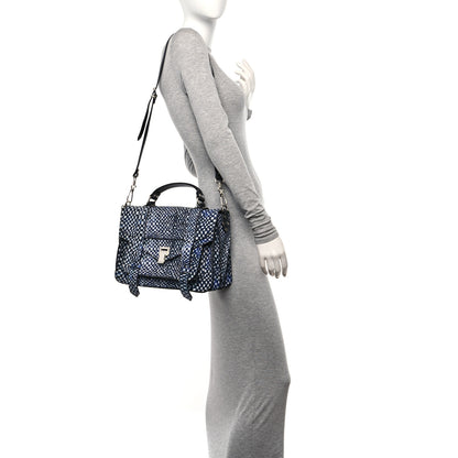 Proenza Schouler X HARMONY KORINE Calfskin PS1 Check Success Medium Satchel Blue 2 of 12
