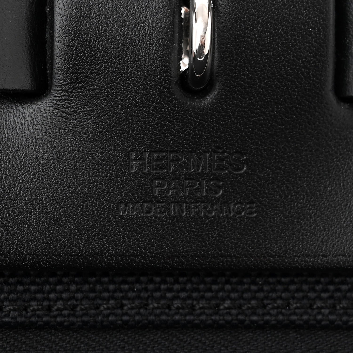 Hermes Military Toile Vache Hunter Herbag Messenger 39 Black 7 of 11