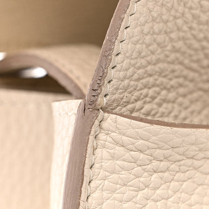 Hermes Taurillon Clemence Halzan 31 GM Craie 11 of 19