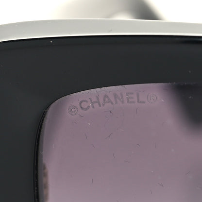 Chanel Acetate Rectangle Sunglasses 5435 Black 7 of 8